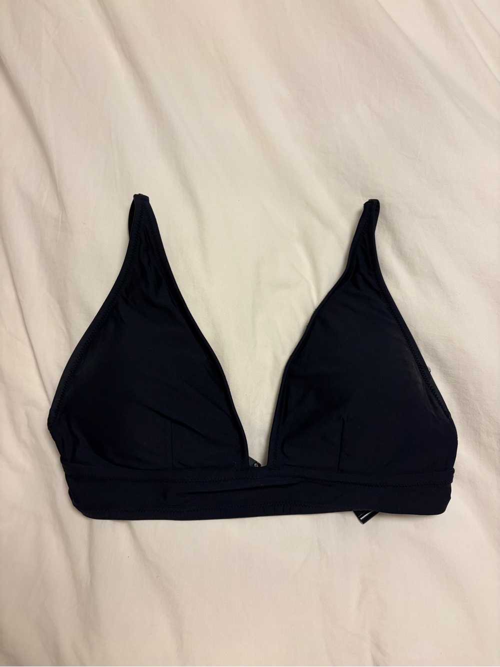 J Crew Navy Triangle Bikini Top -